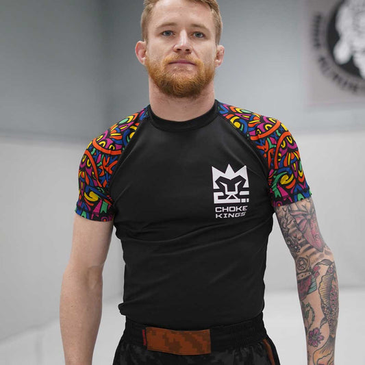 Choke Kings Tribal Short Sleeve Rash Guard